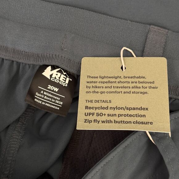 REI Shorts Womens 20W Sahara Bermuda Hiking Hike Camp Outdoors Utility Blue NEW - Picture 3 of 9